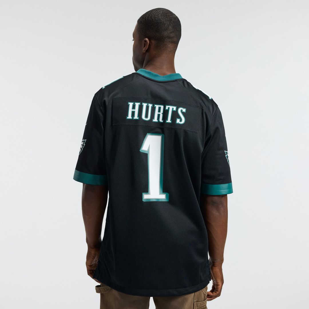 Men's Philadelphia Eagles Jalen Hurts Nike  Midnight Green Team Game Jersey