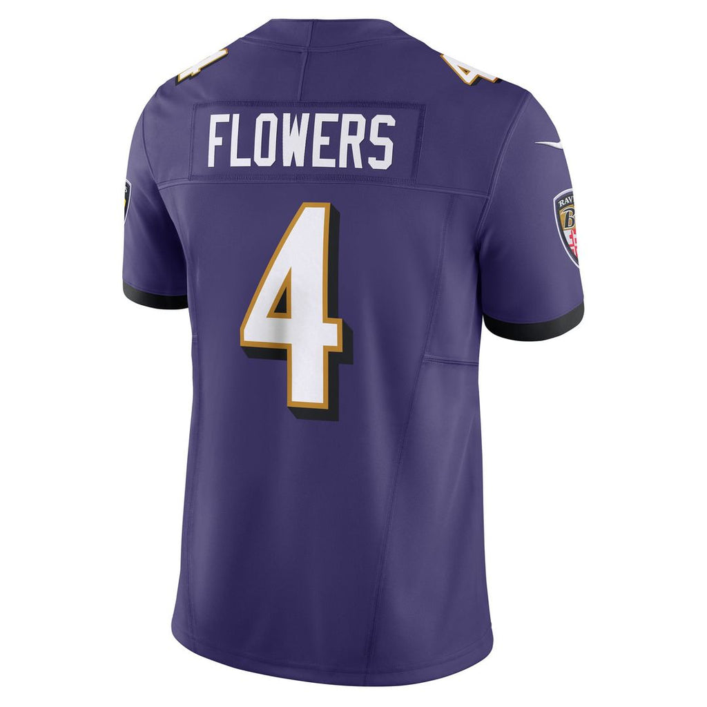 Men's Baltimore Ravens Zay Flowers Nike Purple Vapor F.U.S.E. Limited Jersey