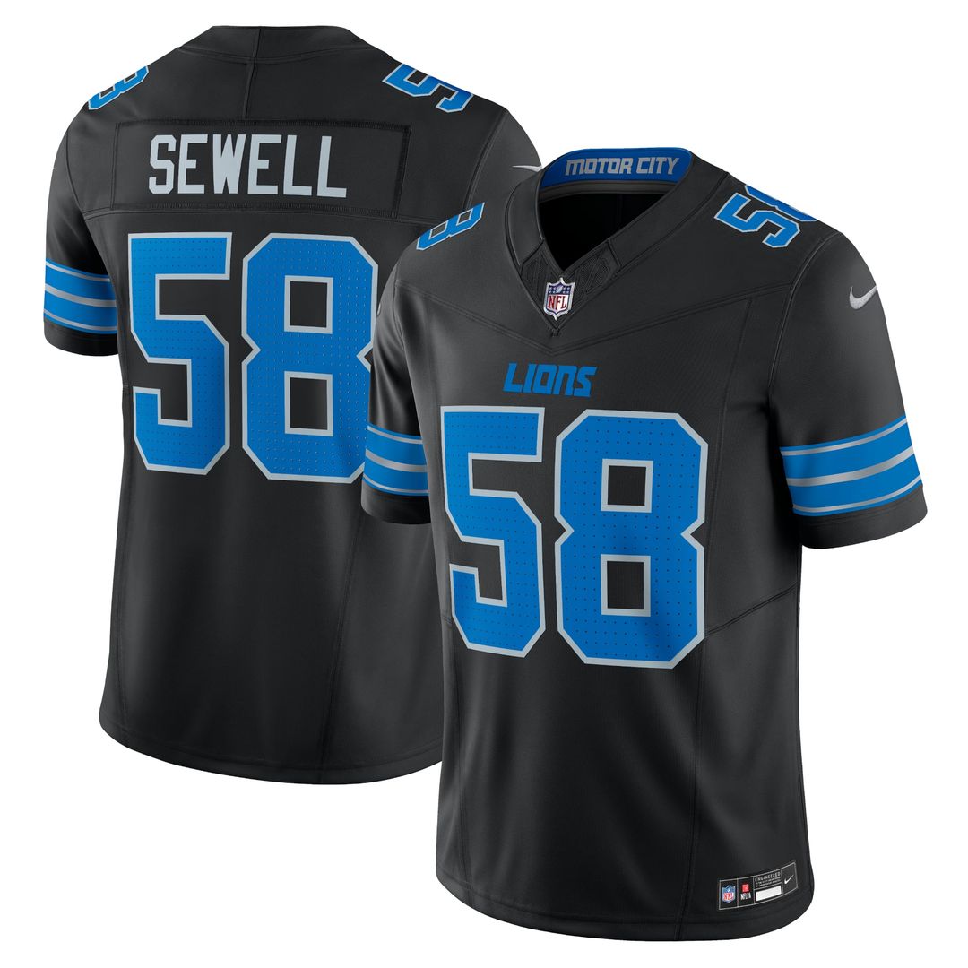 Men's Detroit Lions Penei Sewell Nike Blue Vapor F.U.S.E. Alternate Limited Jersey