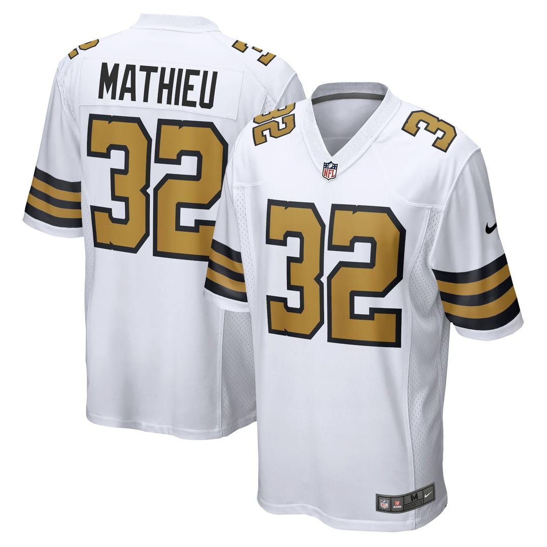 Men's New Orleans Saints Tyrann Mathieu Nike White Alternate Game Jersey