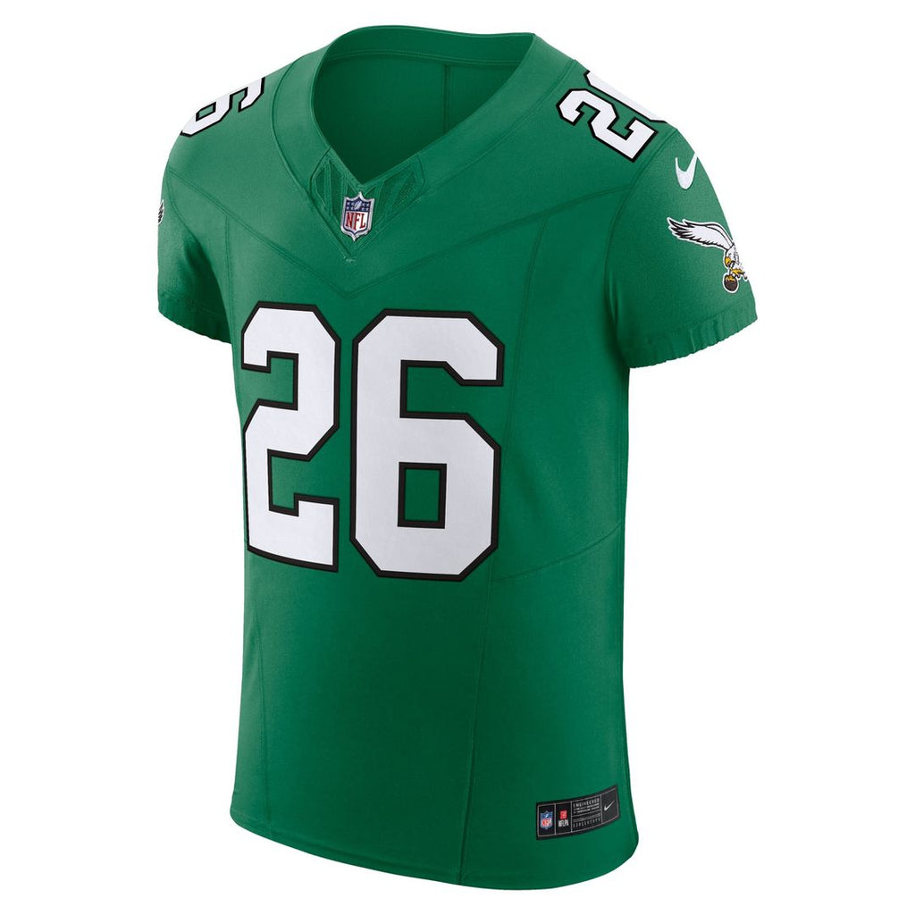 Men's Philadelphia Eagles Saquon Barkley Nike Black Alternate Vapor F.U.S.E. Elite Jersey
