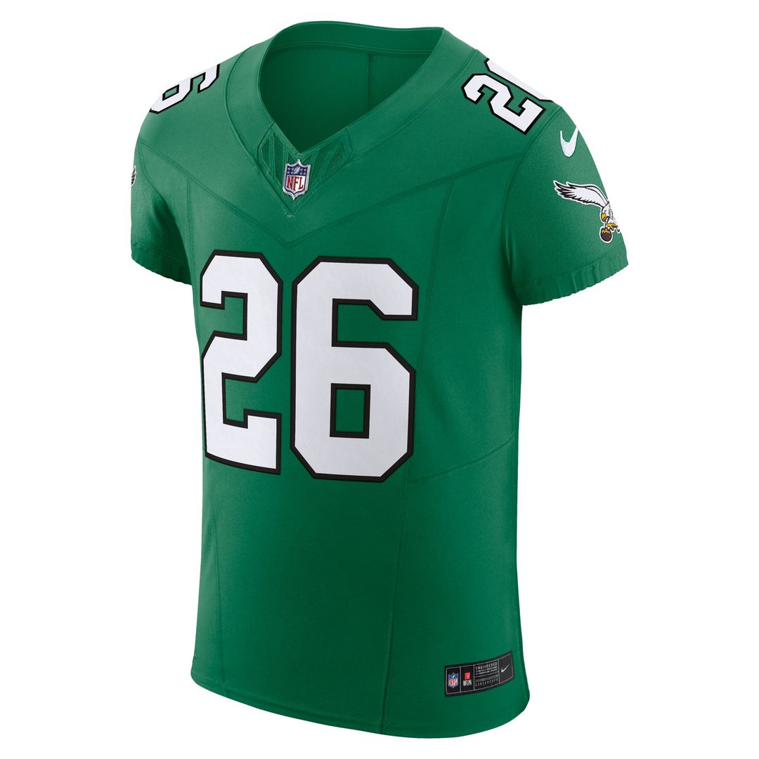 Men's Philadelphia Eagles Saquon Barkley Nike Black Alternate Vapor F.U.S.E. Elite Jersey
