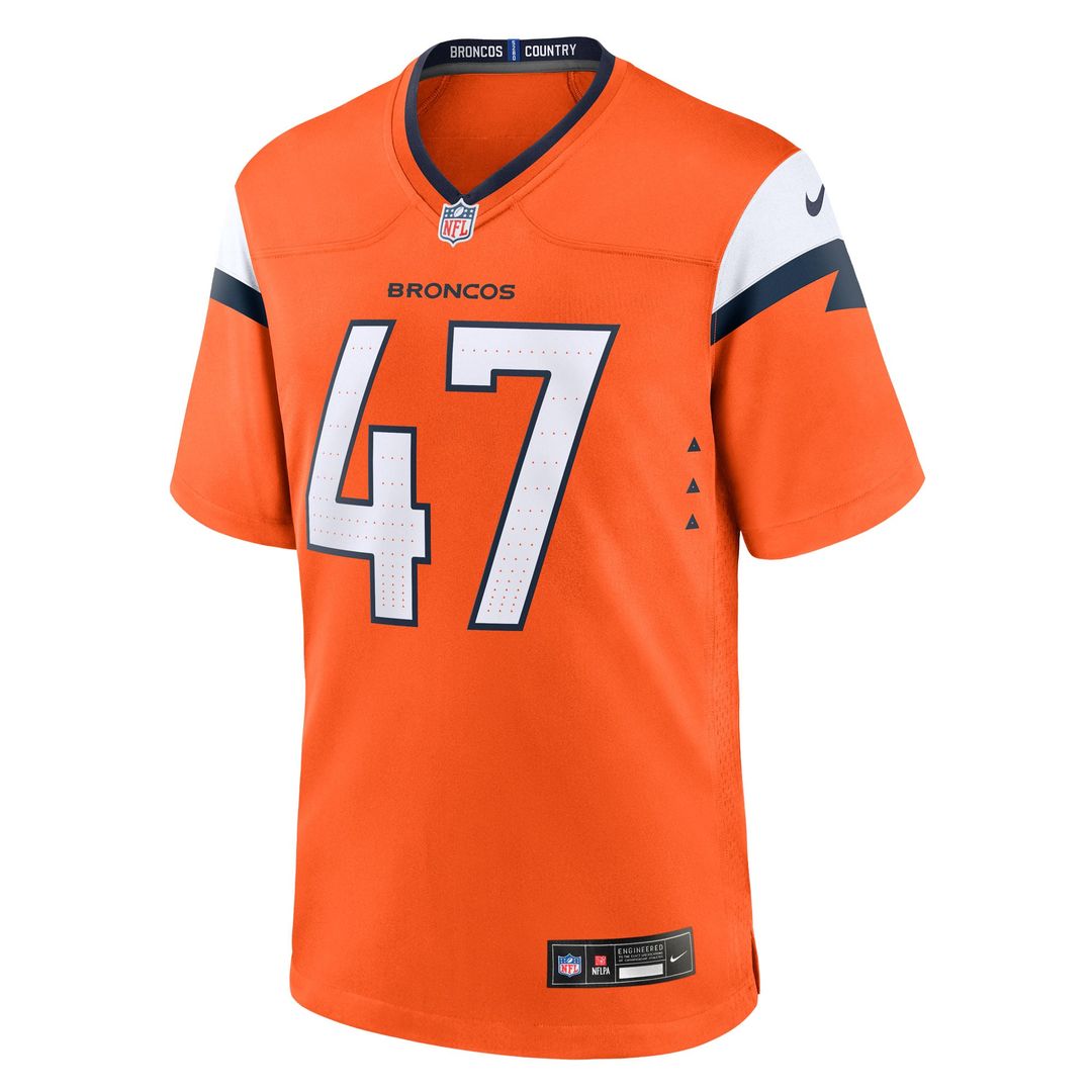 Men's Denver Broncos Karene Reid Nike  Orange Team Game Jersey