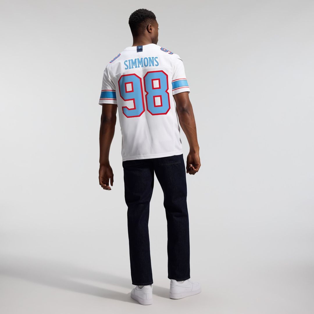Men's Tennessee Titans Jeffery Simmons Nike White Vapor F.U.S.E. Stitched Limited Jersey