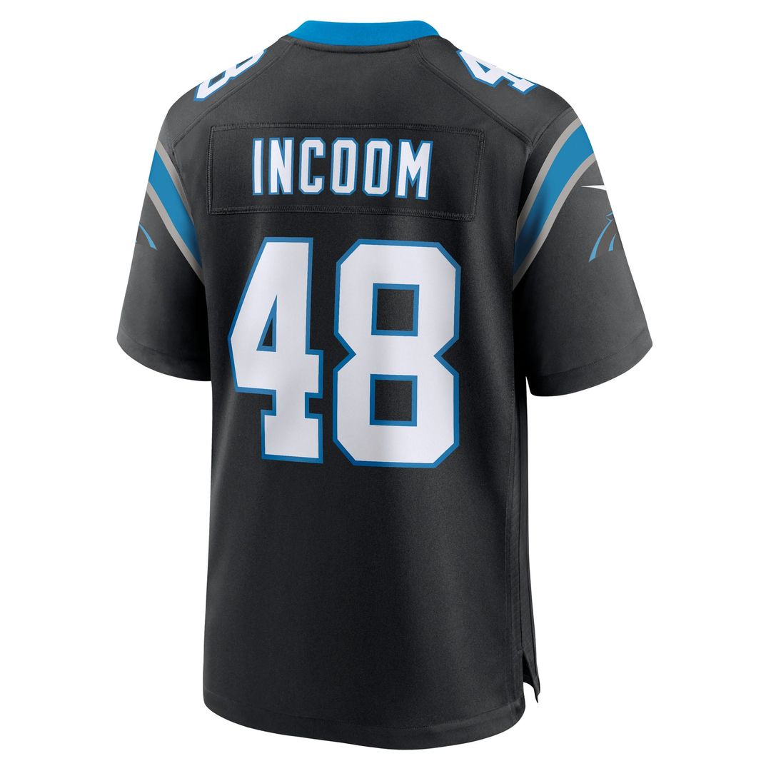 Men's Carolina Panthers Thomas Incoom Nike  Black Team Game Jersey