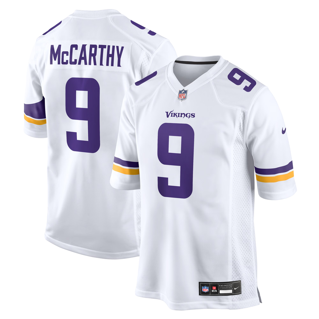 Men's Minnesota Vikings J.J. McCarthy Nike  White Game Jersey