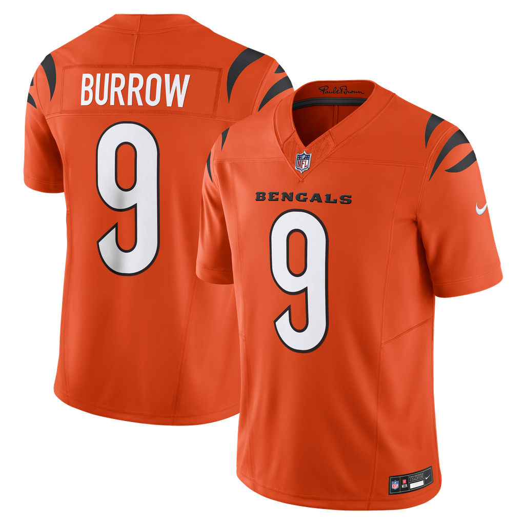 Men's Cincinnati Bengals Joe Burrow Nike Orange Vapor F.U.S.E. Limited Jersey