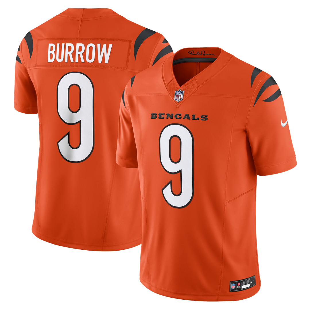 Men's Cincinnati Bengals Joe Burrow Nike Orange Vapor F.U.S.E. Limited Jersey