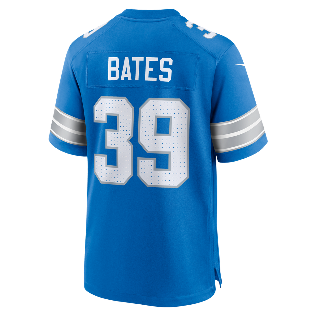 Men's Detroit Lions Jake Bates Nike  Blue Team Game Jersey