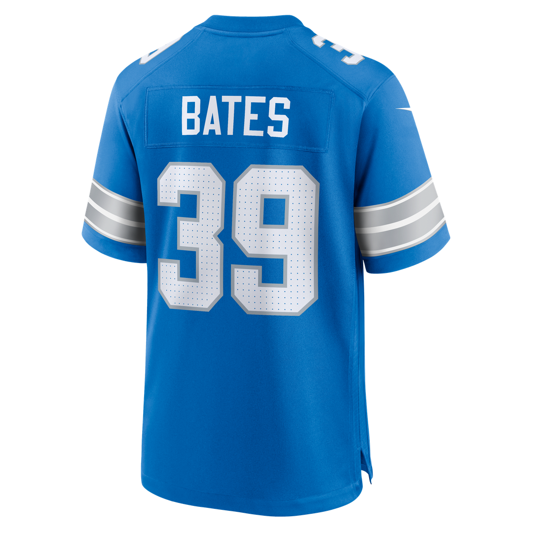 Men's Detroit Lions Jake Bates Nike  Blue Team Game Jersey