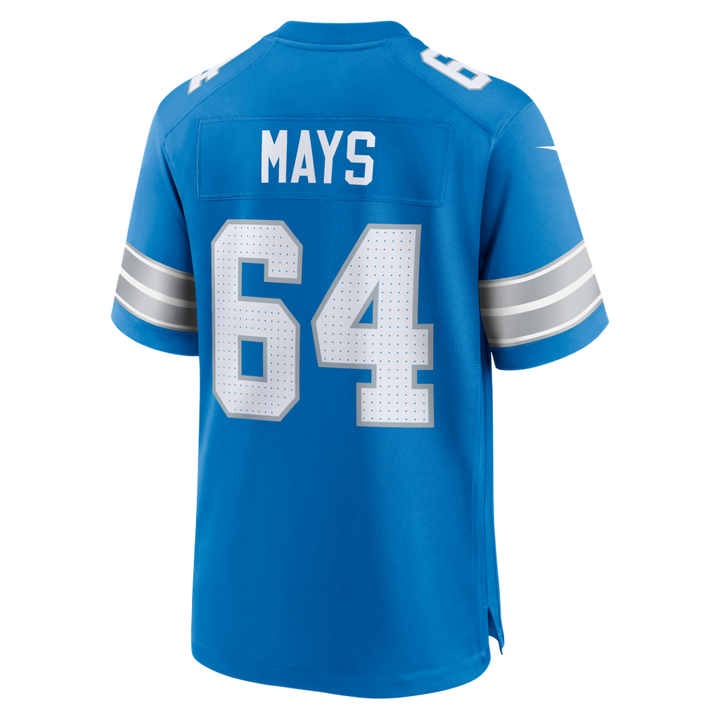 Men's Detroit Lions Cade Mays Nike  Blue Team Game Jersey