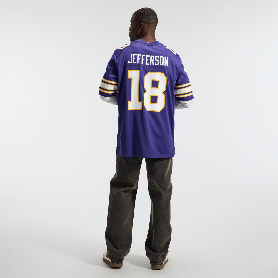 Men's Minnesota Vikings Justin Jefferson Nike White Alternate Game Player Jersey