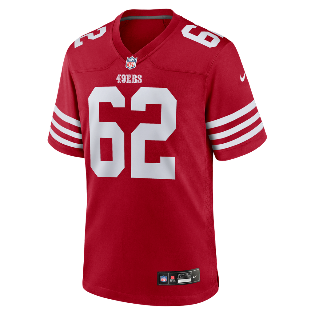 Men's San Francisco 49ers Austen Pleasants Nike  Scarlet Team Game Jersey