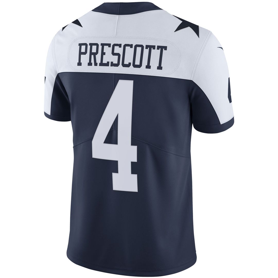 Men's Dallas Cowboys Dak Prescott Nike White Vapor Limited Player Jersey