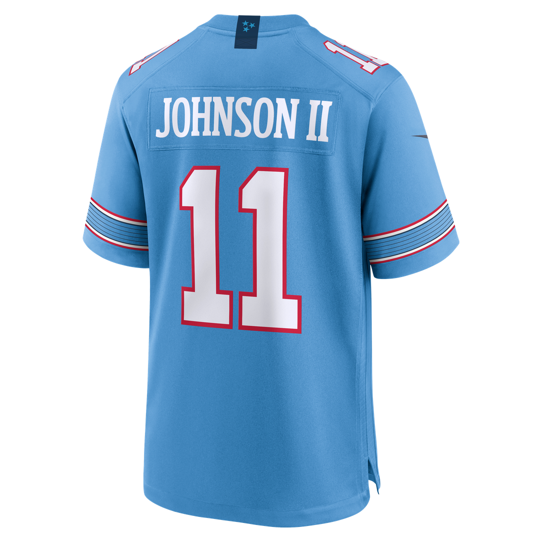 Men's Tennessee Titans Jermaine Johnson II Nike Light Blue Team Game Jersey