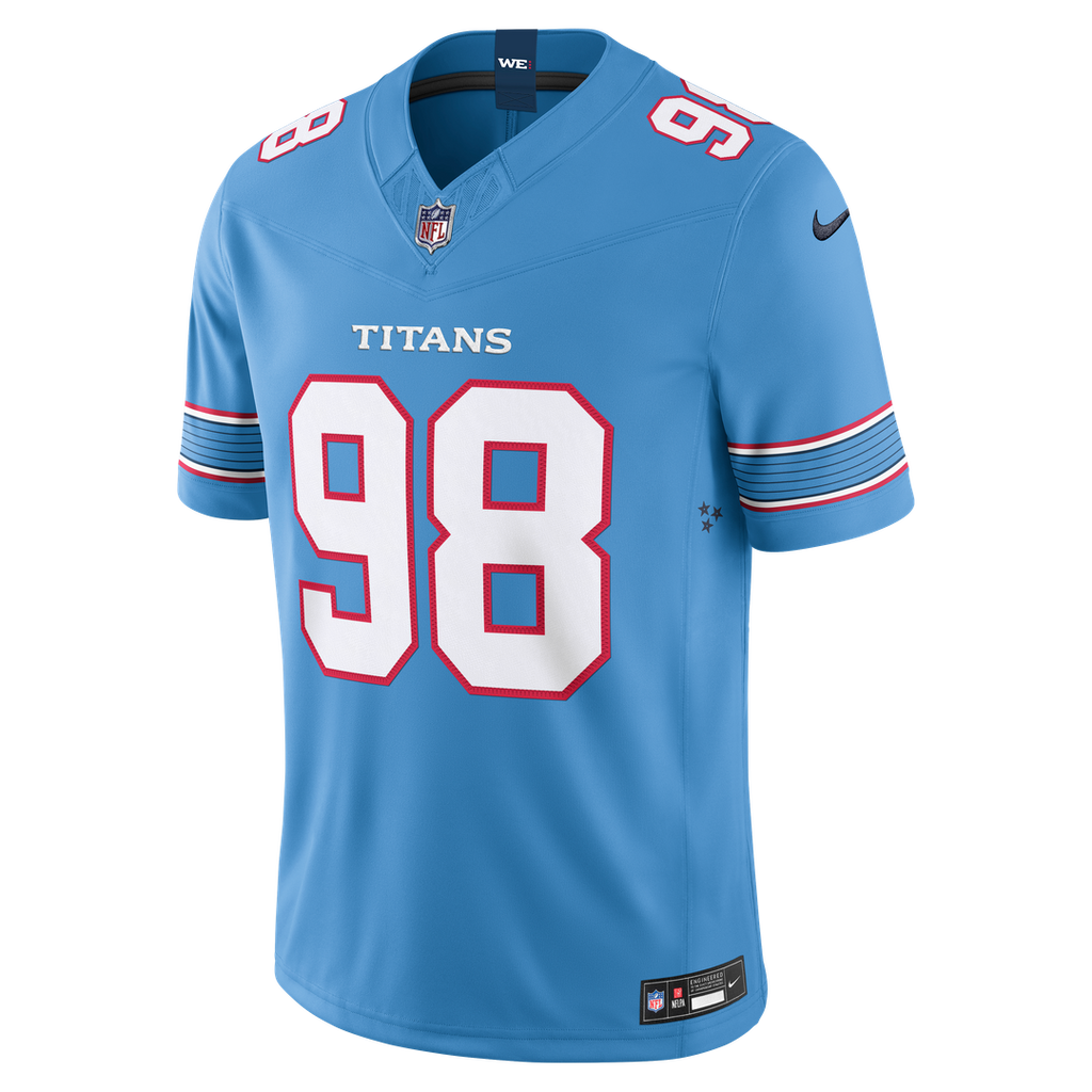 Men's Tennessee Titans Jeffery Simmons Nike White Vapor F.U.S.E. Stitched Limited Jersey
