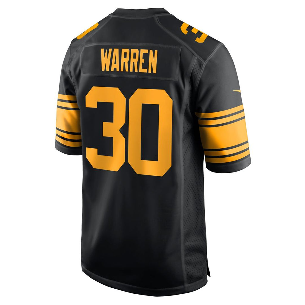Men's Pittsburgh Steelers Jaylen Warren Nike  Black Alternate Game Jersey