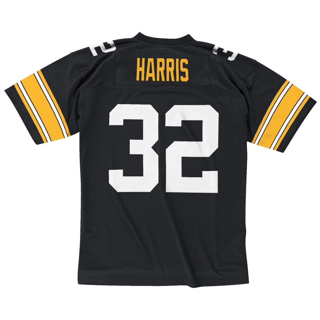 Men's Pittsburgh Steelers Franco Harris Mitchell & Ness Black Legacy Replica Jersey
