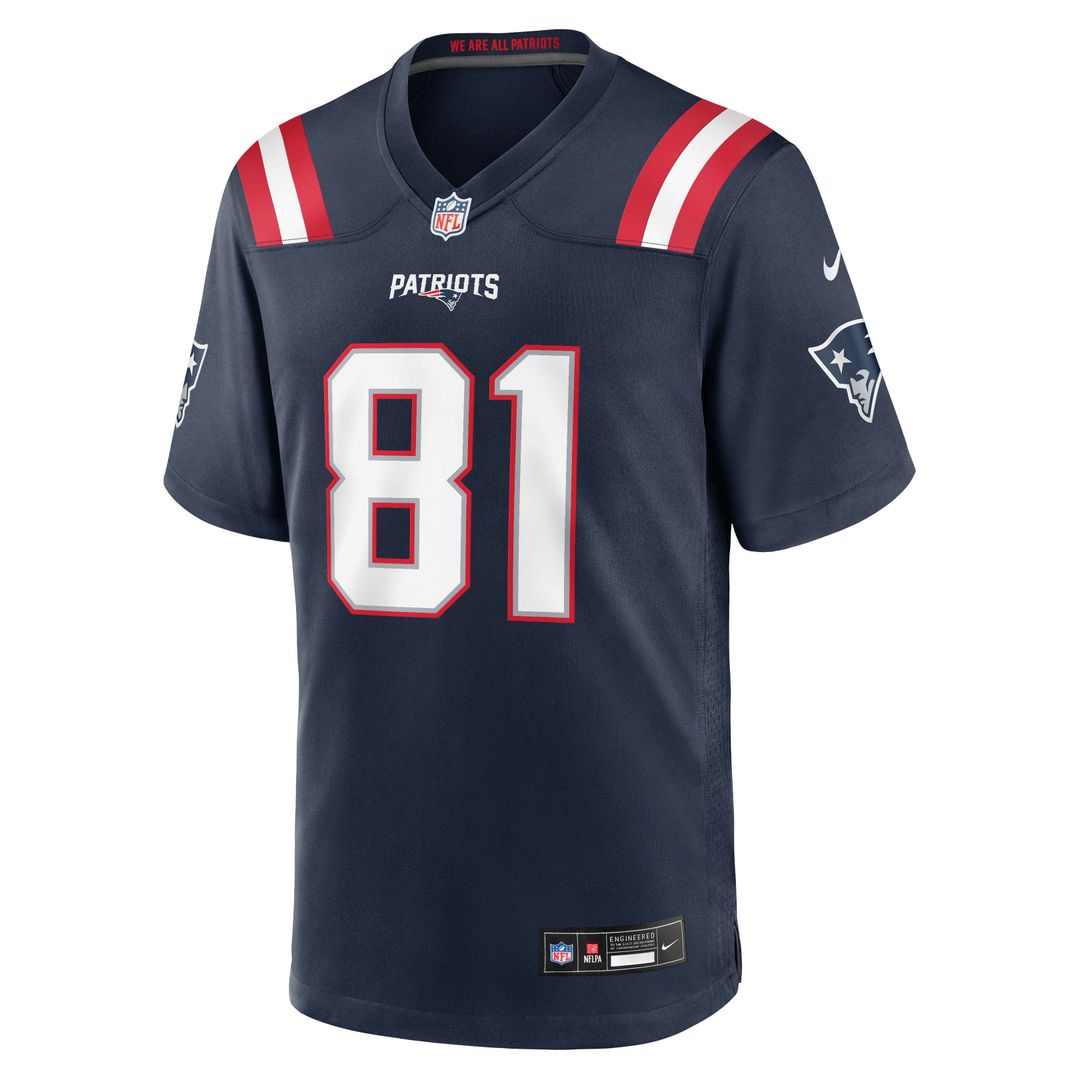 Men's New England Patriots CJ Dippre Nike Navy Team Game Jersey