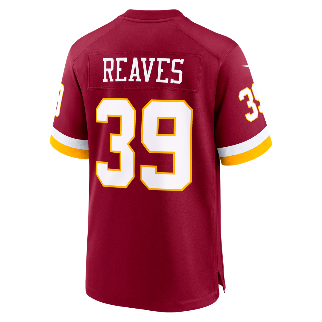 Men's Washington Commanders Jeremy Reaves Nike White Game Super Bowl Era Jersey