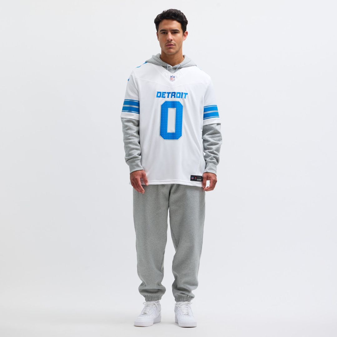 Men's Detroit Lions Jahmyr Gibbs Nike White Vapor F.U.S.E. Limited Jersey