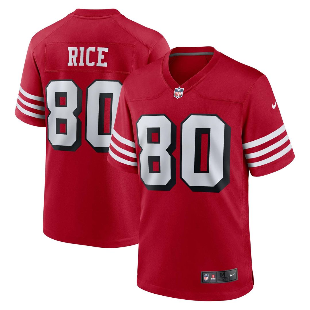 Men's San Francisco 49ers Jerry Rice Nike Scarlet Retired Player Alternate Game Jersey
