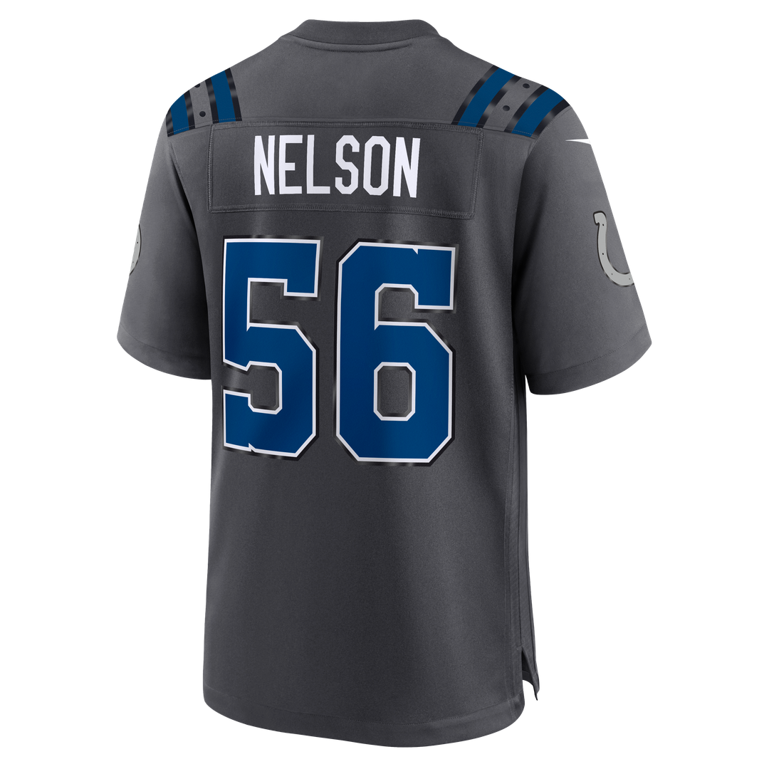 Men's Indianapolis Colts Quenton Nelson Nike Anthracite 2026 Rivalries Collection Game Jersey
