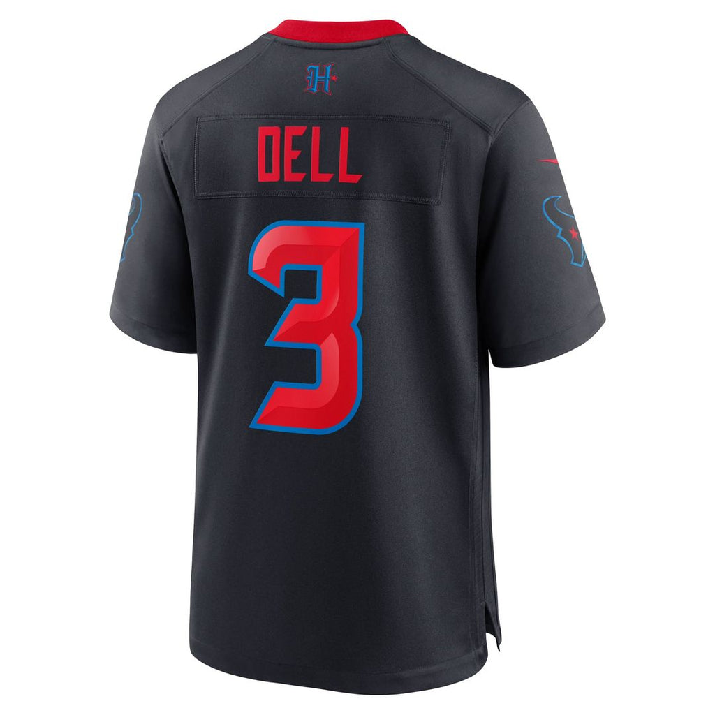 Men's Houston Texans Tank Dell Nike  Navy 2nd Alternate Game Jersey