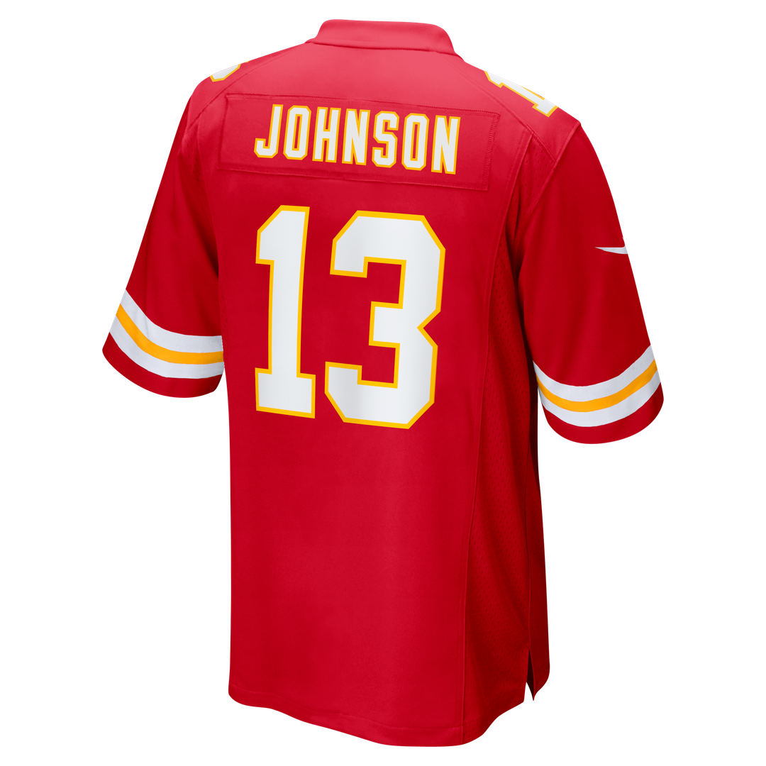 Men's Kansas City Chiefs Nazeeh Johnson Nike Red Game Player Jersey