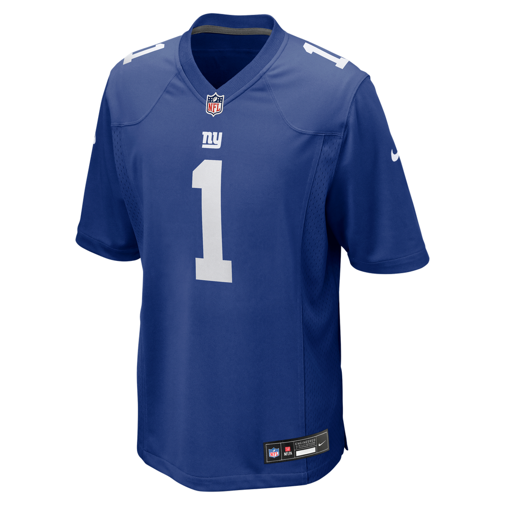 Men's New York Giants Malik Nabers Nike Royal  Player Game Jersey