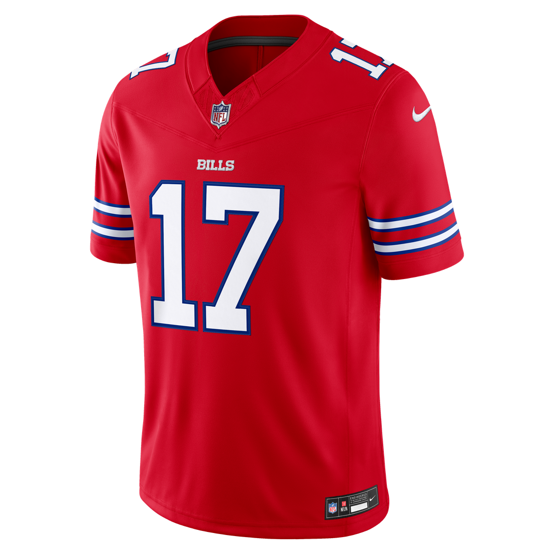 Men's Buffalo Bills Josh Allen Nike Red Alternate Vapor F.U.S.E. Stitched Limited Jersey