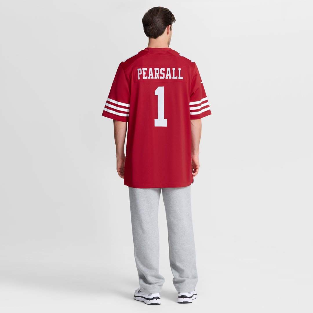 Men's San Francisco 49ers Ricky Pearsall Nike  Scarlet Team Game Jersey