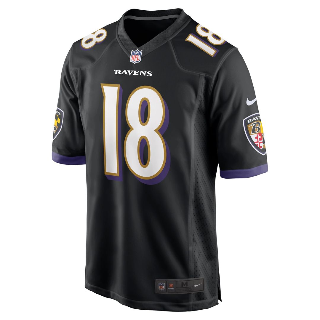 Men's Baltimore Ravens Roquan Smith Nike Black Alternate Game Jersey