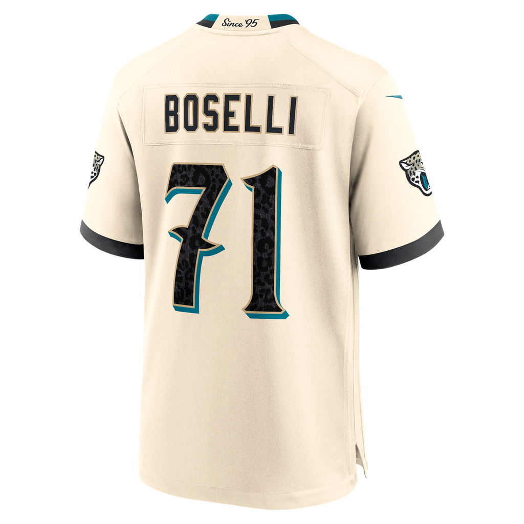 Men's Jacksonville Jaguars Tony Boselli Nike Natural 2026 Rivalries Collection Game Jersey
