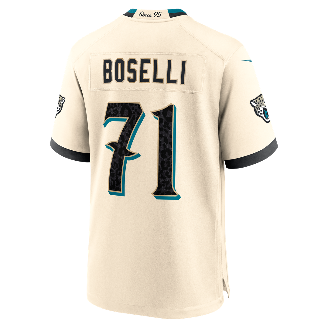 Men's Jacksonville Jaguars Tony Boselli Nike Natural 2026 Rivalries Collection Game Jersey