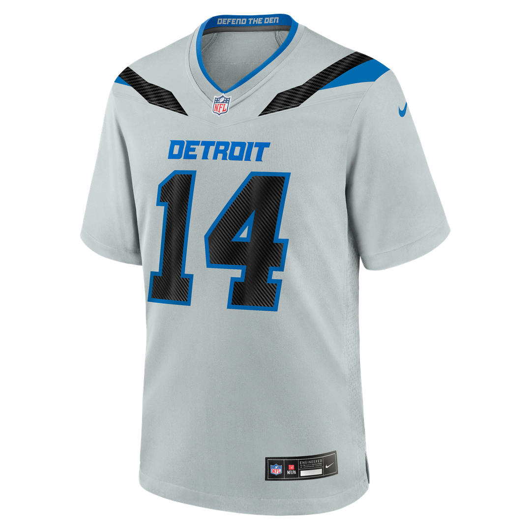 Men's Detroit Lions Amon-Ra St. Brown Nike Silver 2026 Rivalries Collection Game Jersey