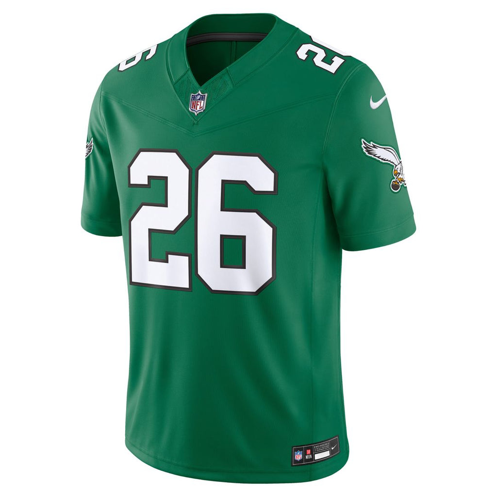 Men's Philadelphia Eagles Saquon Barkley Nike Kelly Green Alternate Vapor F.U.S.E. Stitched Limited Jersey