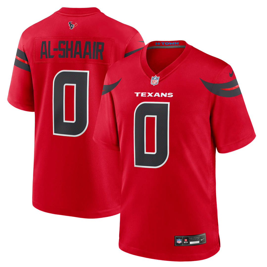 Men's Houston Texans Azeez Al-Shaair Nike  Navy Team Game Jersey