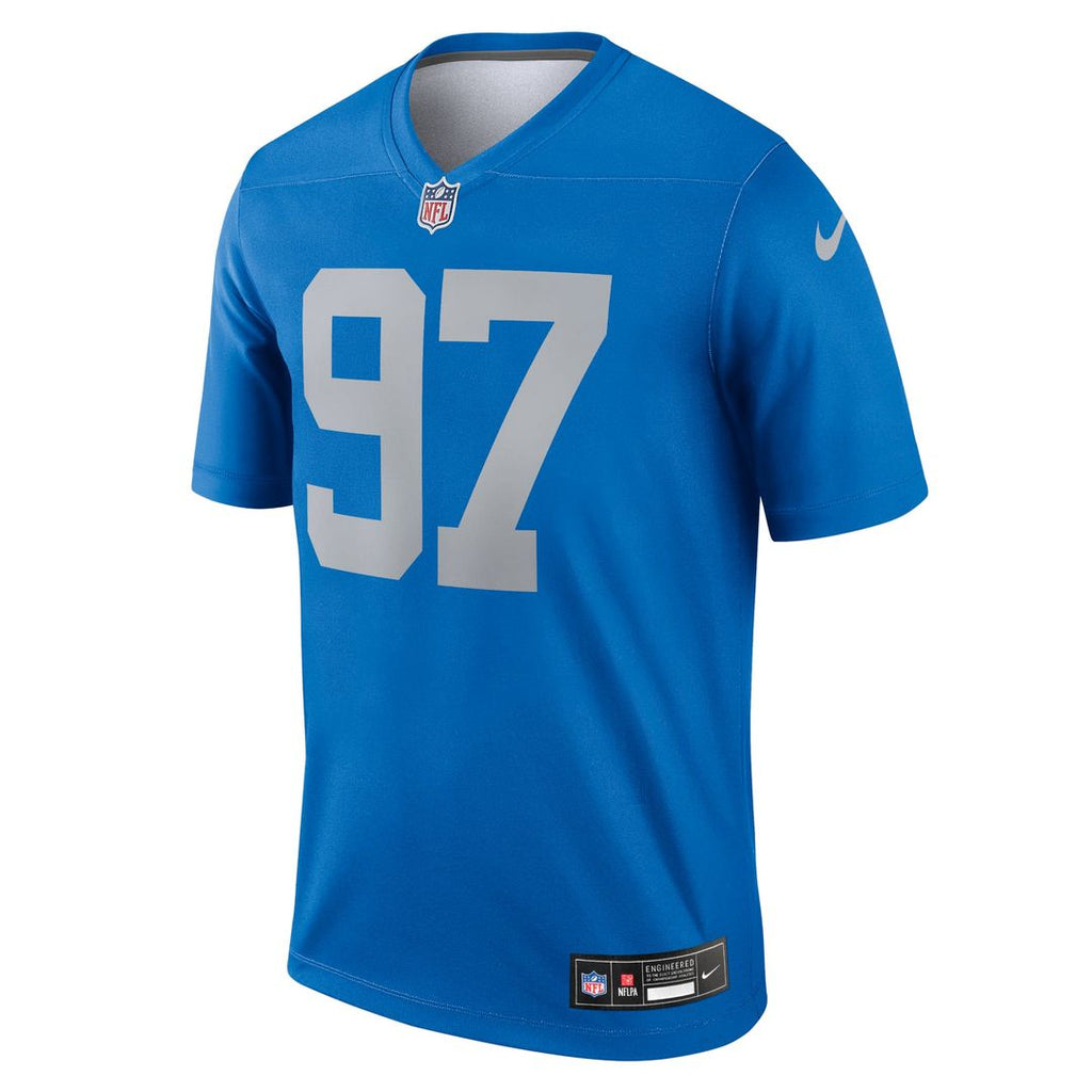 Men's Detroit Lions Aidan Hutchinson Nike Blue Legend Player Performance Top