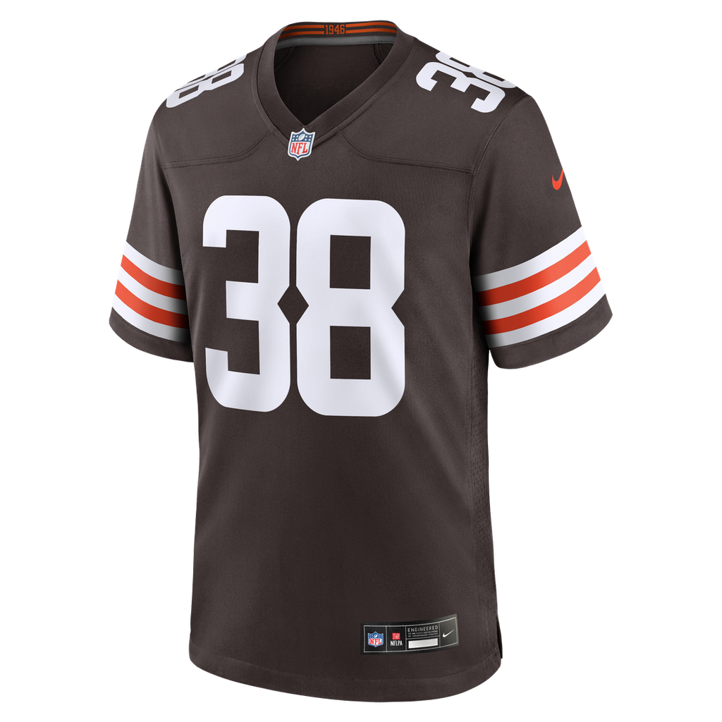 Men's Cleveland Browns Jaleel McLaughlin Nike Brown Team Game Jersey