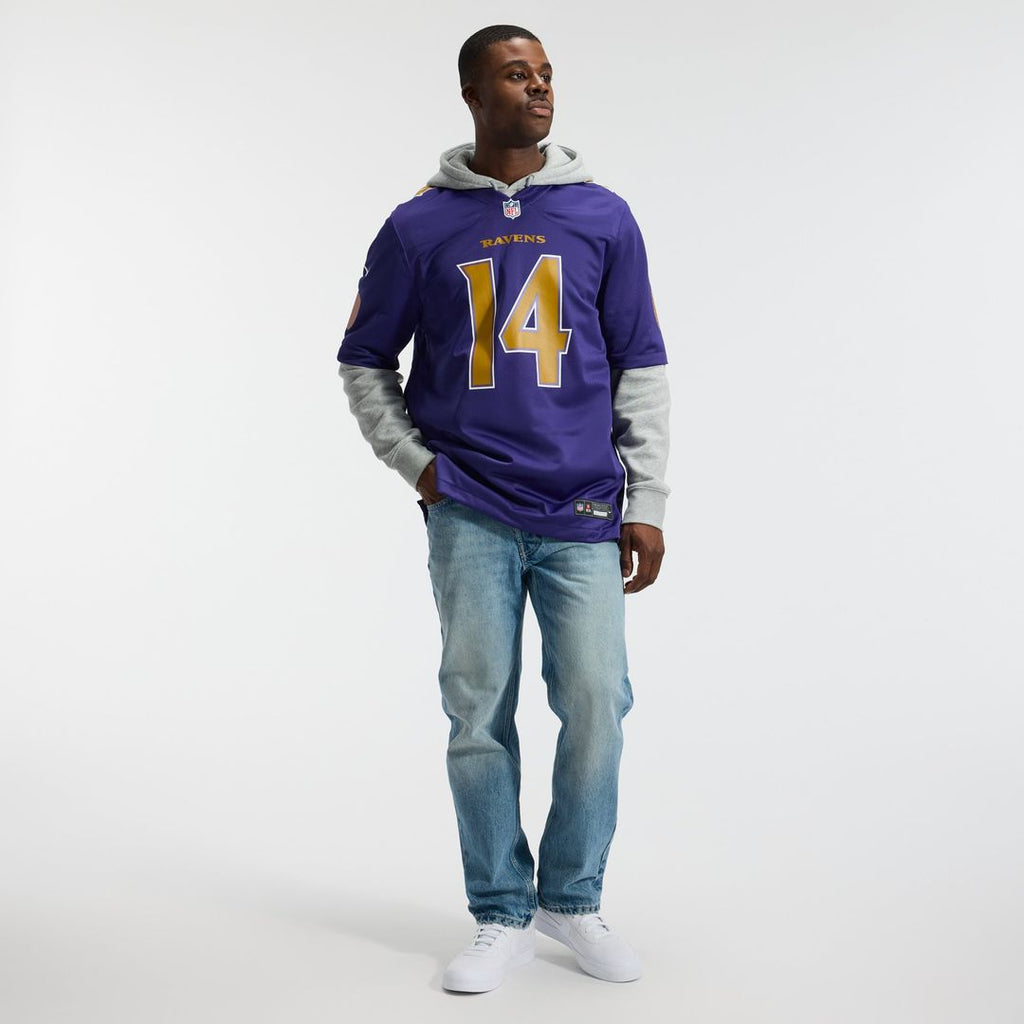 Men's Baltimore Ravens Kyle Hamilton Nike Black Alternate Game Jersey