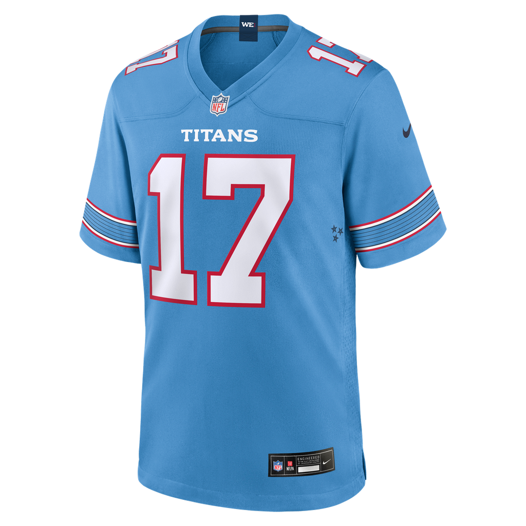 Men's Tennessee Titans Chimere Dike Nike  Light Blue Team Game Jersey