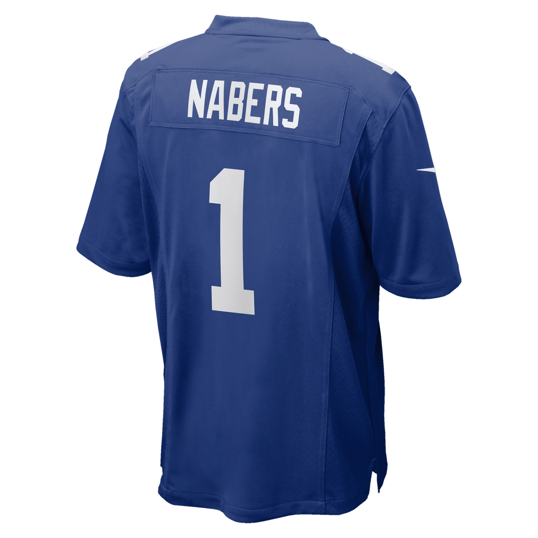 Men's New York Giants Malik Nabers Nike Royal  Player Game Jersey