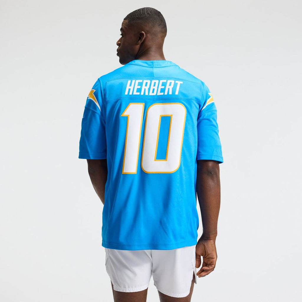 Men's Los Angeles Chargers Justin Herbert Nike Powder Blue Team Vapor F.U.S.E. Stitched Limited Jersey