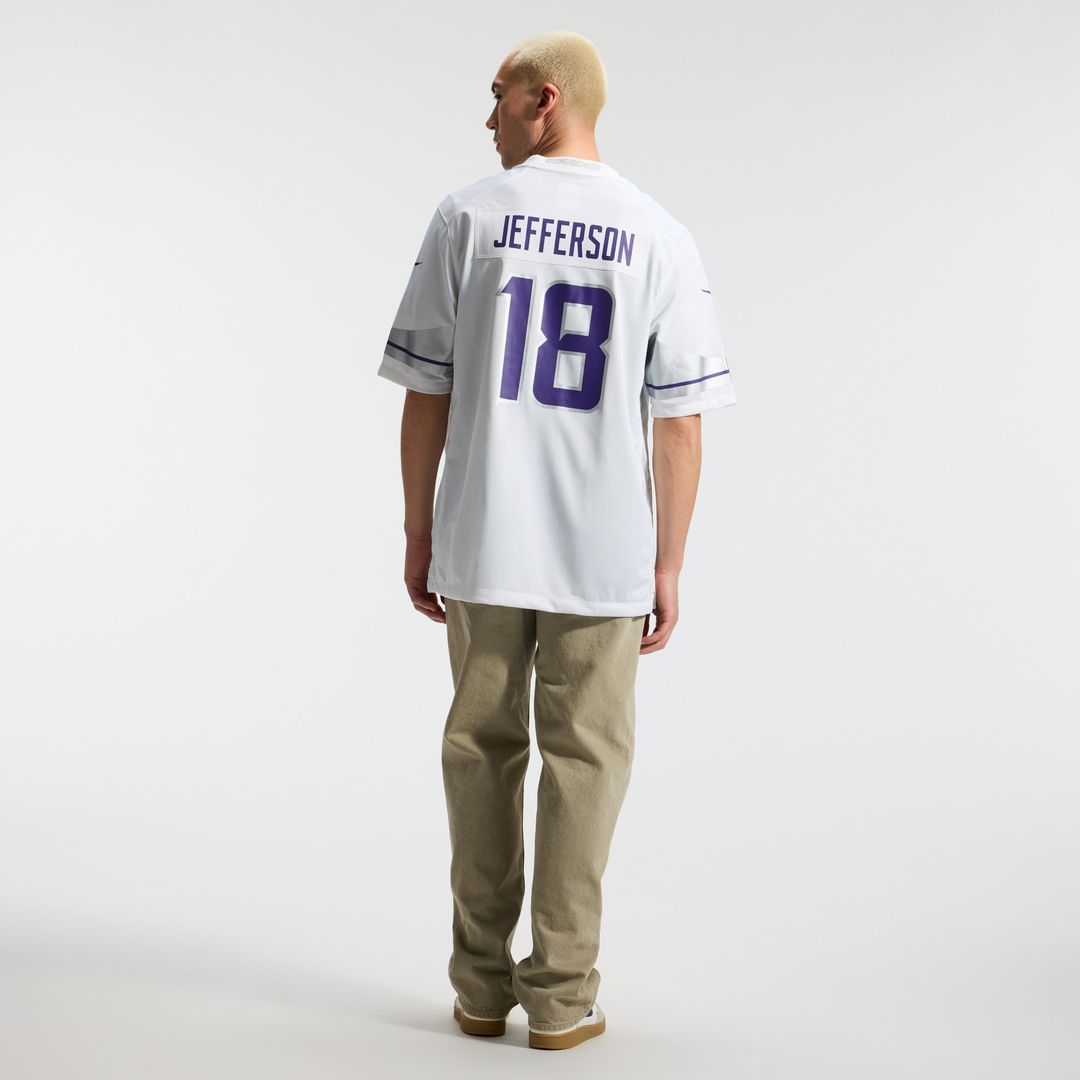 Men's Minnesota Vikings Justin Jefferson Nike White Alternate Game Player Jersey
