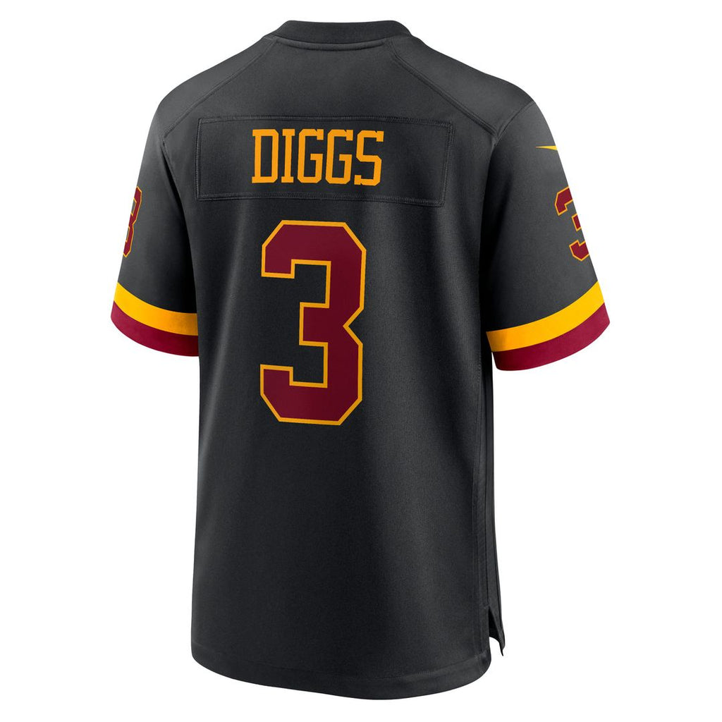 Men's Washington Commanders Stefon Diggs Nike Black Alternate Game Jersey
