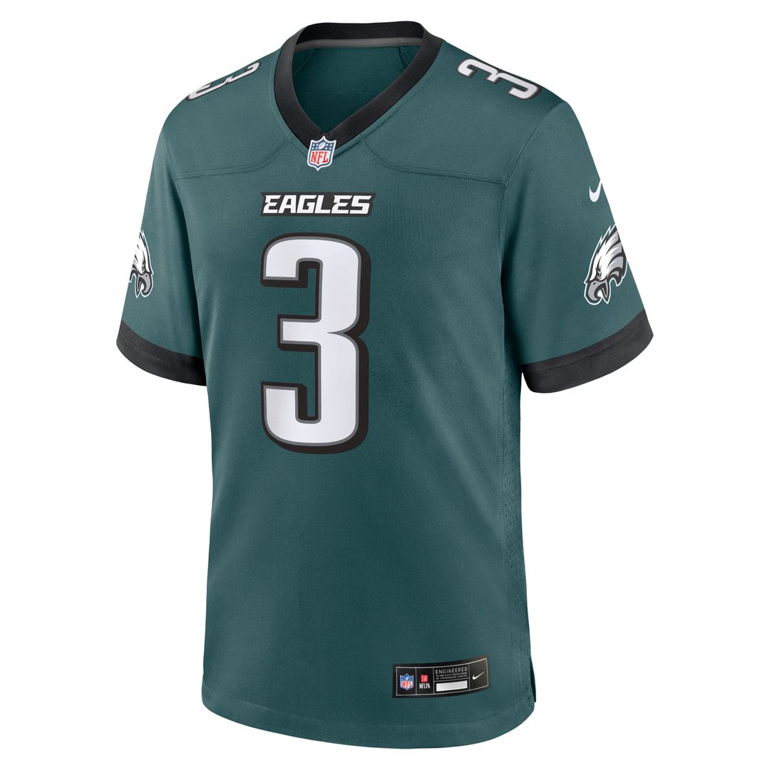 Men's Philadelphia Eagles Nolan Smith Jr. Nike  Midnight Green Team Game Jersey