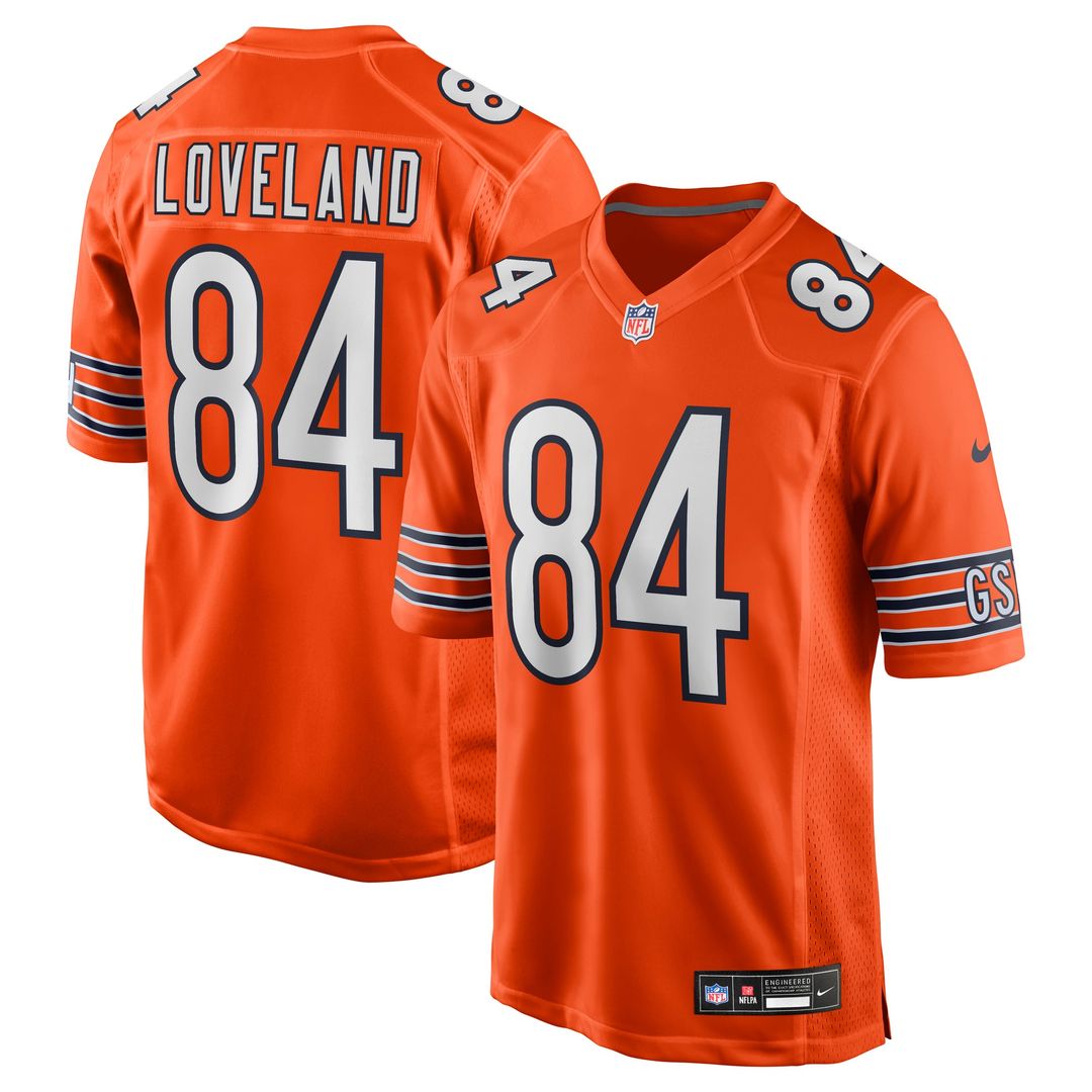 Men's Chicago Bears Colston Loveland Nike Orange Alternate Game Player Jersey