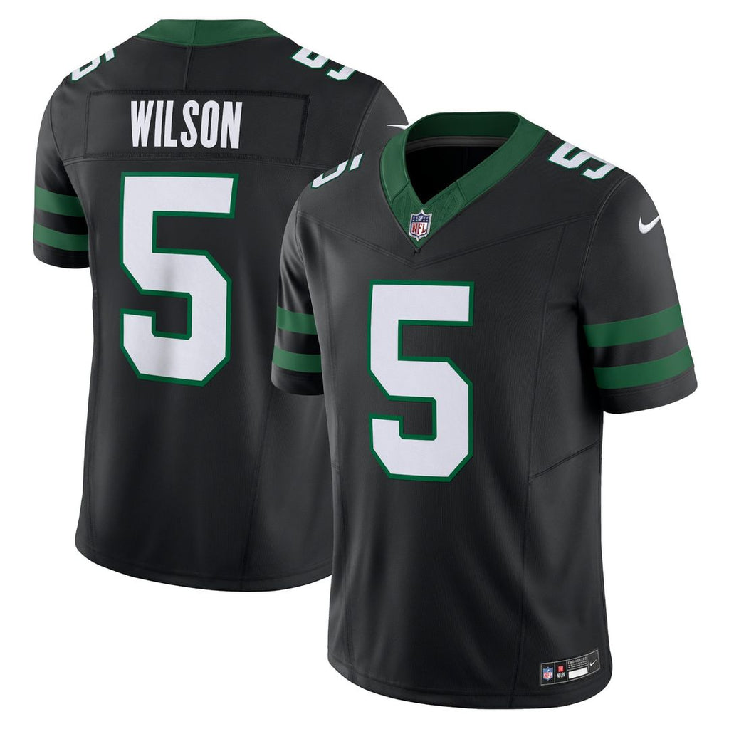 Men's New York Jets Garrett Wilson Nike Legacy White Vapor F.U.S.E. Limited Jersey