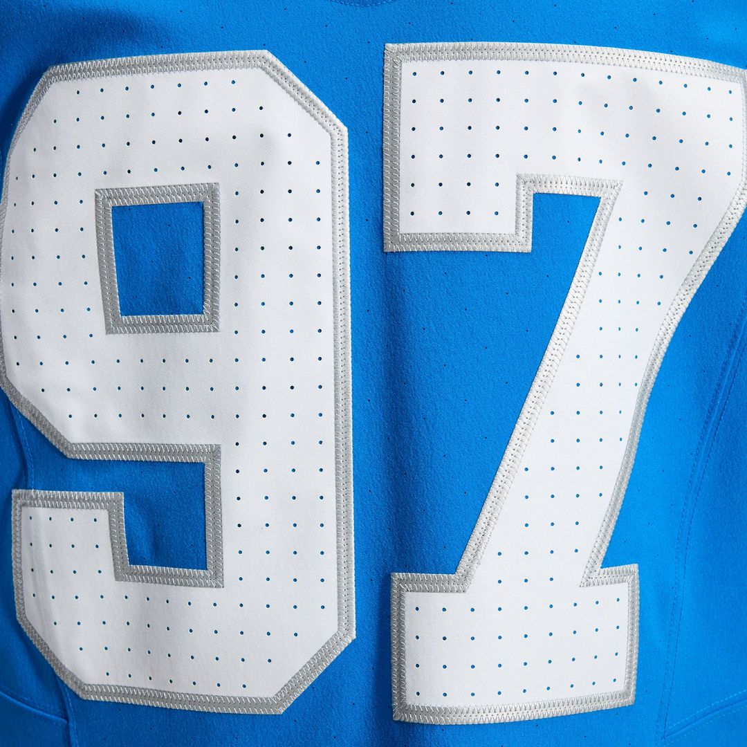 Men's Detroit Lions Aidan Hutchinson Nike Blue Alternate Vapor F.U.S.E. Elite Jersey